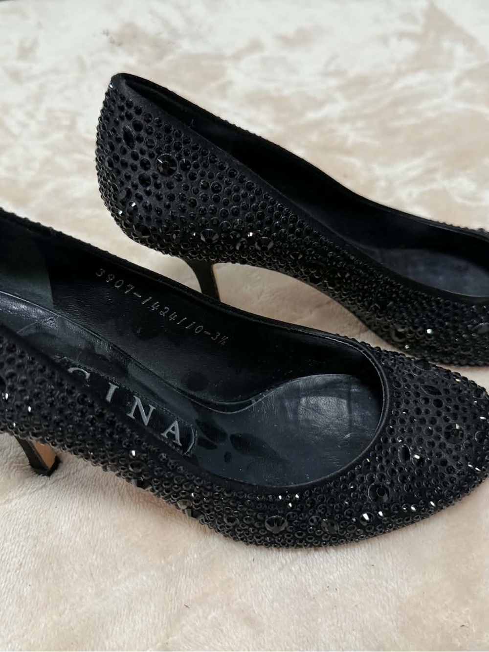 Gina Black Sidorske Crystal Embellished Women's Pumps 6